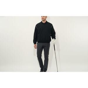 Grand Slam Men's Windbreaker Jacket Removable Zip Off Sleeves Black Size M